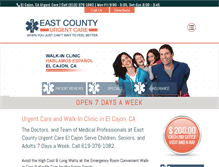 Tablet Screenshot of eastcountyurgentcare.com